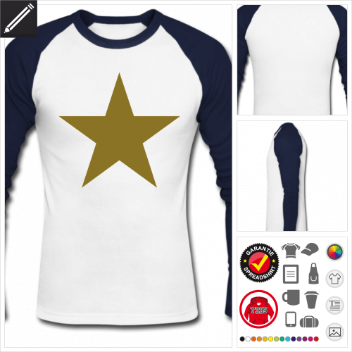 Stars T-Shirt fr Mnner online gestalten