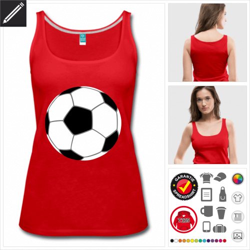 Damen Fuball ball Top online gestalten