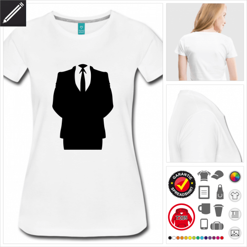 Anonymous Kurzarmshirt gestalten, Druck ab 1 Stuck