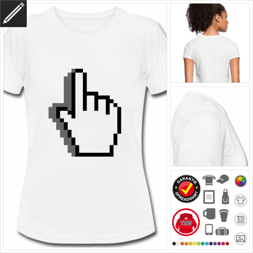 weisses basic Hand T-Shirt online gestalten