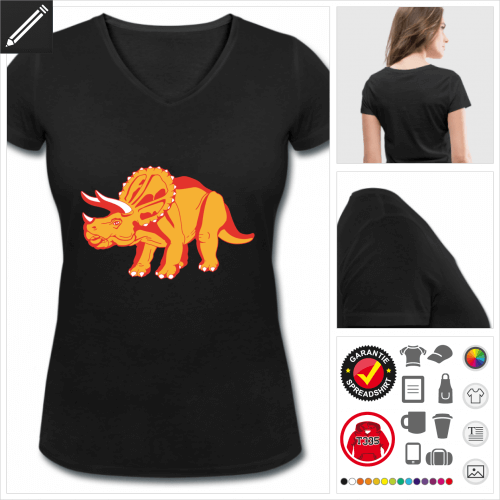 basic Dinosaurier T-Shirt online Druckerei, hhe Qualitt