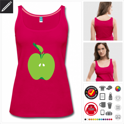 rosa Apfel Tank Top selbst gestalten