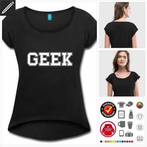 graues Geek T-Shirt online gestalten