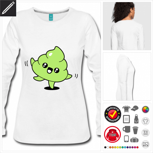 Kot kawaii T-Shirt selbst gestalten. Druck ab 1 Stuck