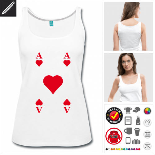 basic Herz Tank Top online zu gestalten