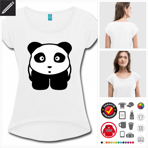 cropped Panda T-Shirt online gestalten