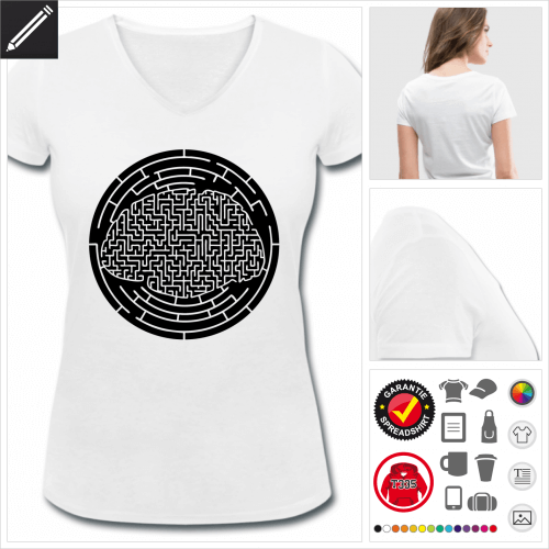 Frauen Nerd T-Shirt selbst gestalten. Druck ab 1 Stuck