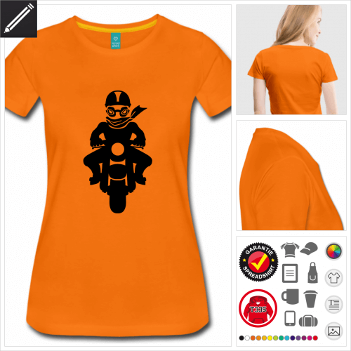 oranges Bikers T-Shirt selbst gestalten
