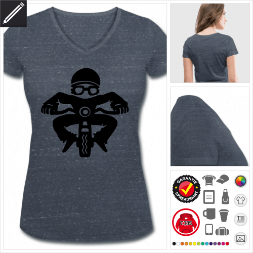 Frauen Bikers T-Shirt online zu gestalten