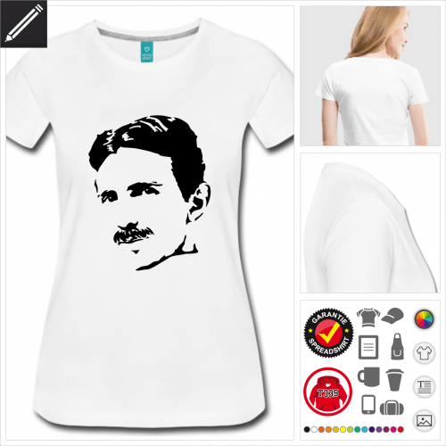 rotes Nikola Tesla T-Shirt selbst gestalten
