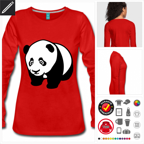 Pandas T-Shirt online Druckerei, höhe Qualität