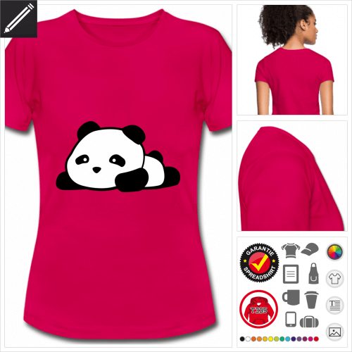 Frauen Panda T-Shirt selbst gestalten