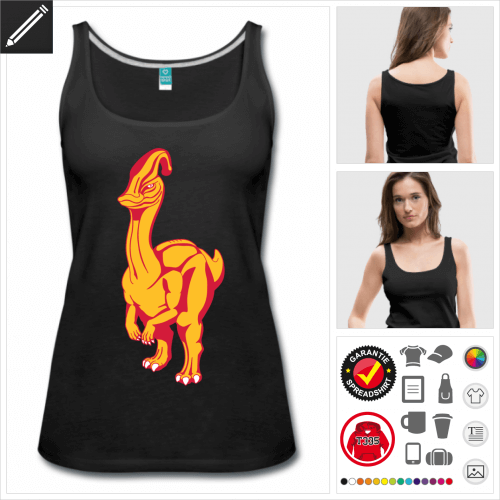 Parasaurolophus Tank Top selbst gestalten. Druck ab 1 Stuck