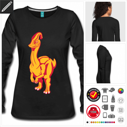 Frauen Dinosaurier Entenschnabel T-Shirt zu gestalten