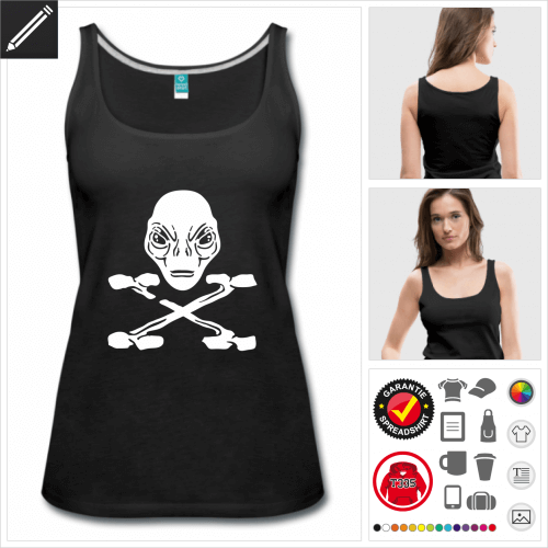 rosa Piratenflagge Tank Top zu gestalten