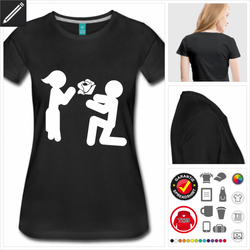 Frauen Piktogram T-Shirt selbst gestalten