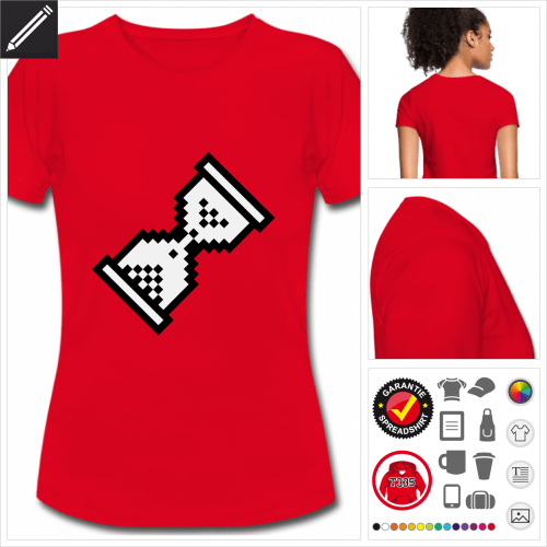 rotes Pixelart T-Shirt selbst gestalten. Online Druckerei