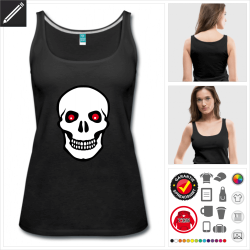 Frauen Piraten T-Shirt selbst gestalten. Online Druckerei