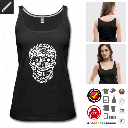 Mexikanischer Totenkopf Tank Top zu gestalten