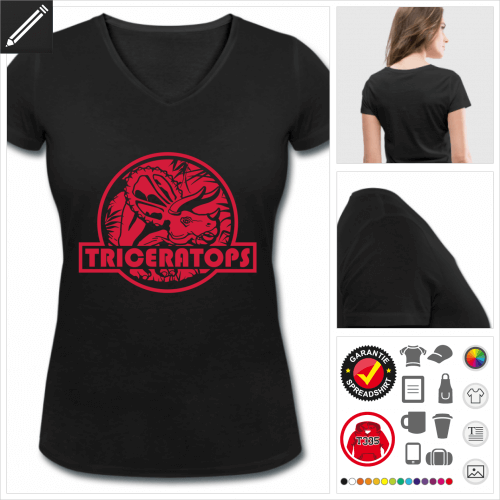 Triceratops Jurassic T-Shirt gestalten, Druck ab 1 Stuck