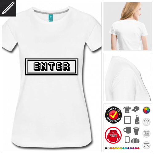 Frauen Enter T-Shirt online zu gestalten