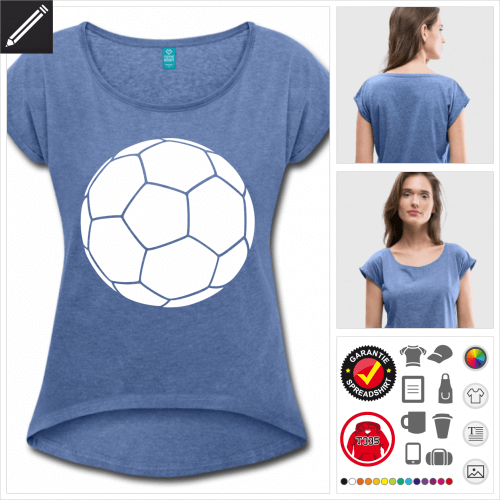 Frauen Fuball T-Shirt online zu gestalten