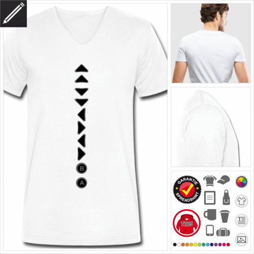 Mnner Gamer T-Shirt selbst gestalten. Druck ab 1 Stuck