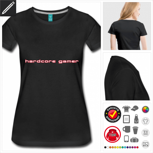 Gamer Kurzarmshirt gestalten, Druck ab 1 Stuck