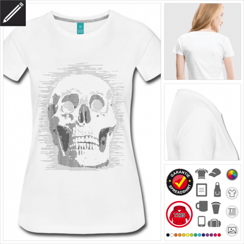 Ascii Schädel T-Shirt selbst gestalten