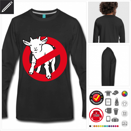 Mnner Afraid of no goat T-Shirt selbst gestalten. Online Druckerei