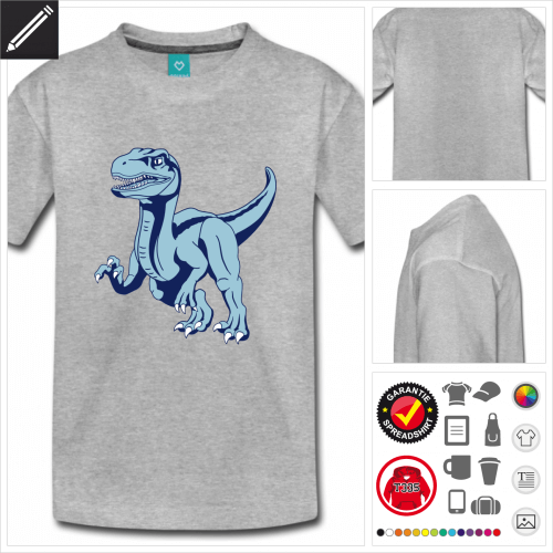 Teenager Velociraptor T-Shirt online Druckerei, hhe Qualitt