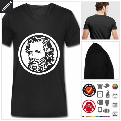 Herman Melville Kurzarmshirt online gestalten