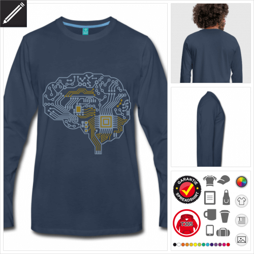 Gehirn PCB T-Shirt online Druckerei, hhe Qualitt