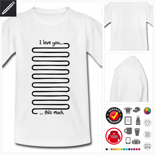 I love you T-Shirt zu gestalten