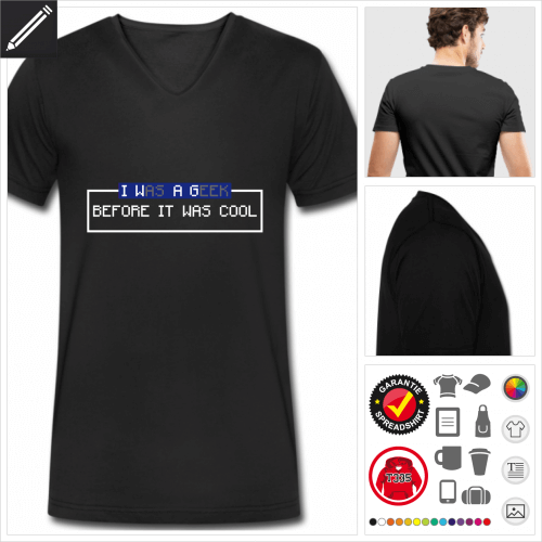 Männer Nerd T-Shirt online zu gestalten