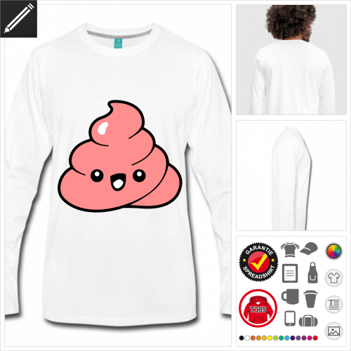 Kawaii kot T-Shirt selbst gestalten. Druck ab 1 Stuck