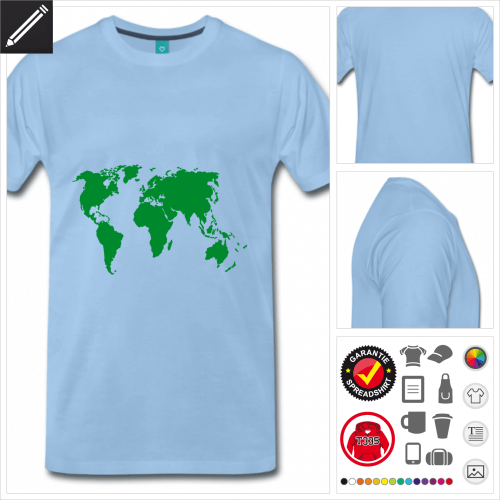 Erde T-Shirt online Druckerei, hhe Qualitt