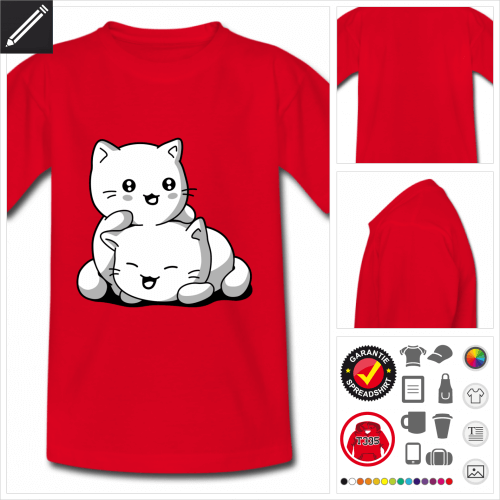 rotes Ktzchen T-Shirt personalisieren