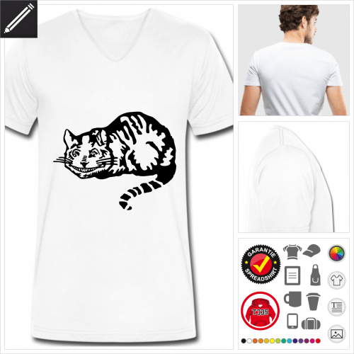 Mnner Katzen T-Shirt selbst gestalten. Druck ab 1 Stuck