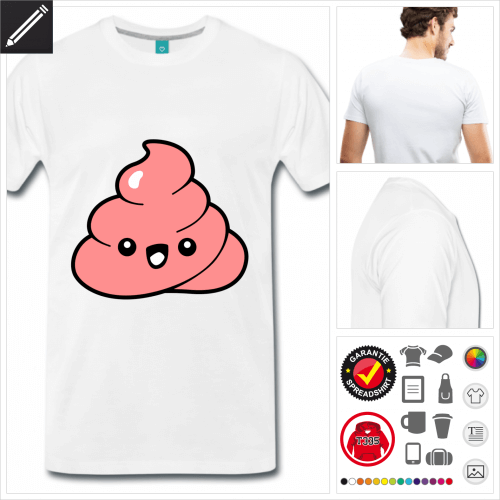 basic Kot emoji T-Shirt online zu gestalten