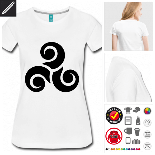 Frauen Spiralen T-Shirt gestalten, Druck ab 1 Stuck