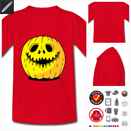 Kinder Halloween Krbis T-Shirt selbst gestalten