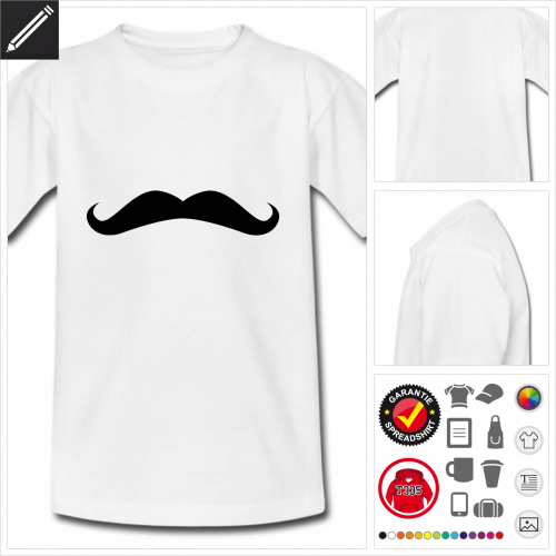 Kinder Moustache T-Shirt zu gestalten