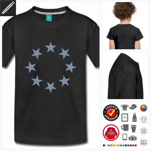 Kinder USA T-Shirt selbst gestalten. Druck ab 1 Stuck