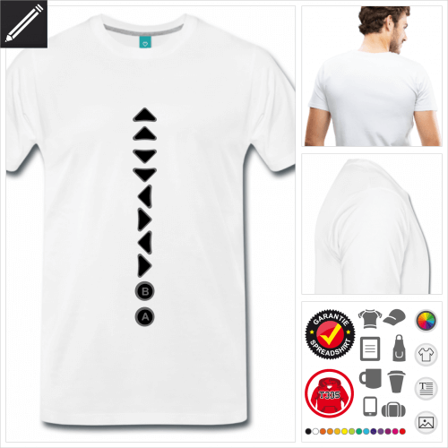 basic Konami Code T-Shirt personalisieren