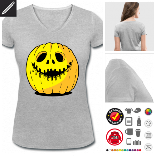 Halloween Krbis T-Shirt selbst gestalten. Online Druckerei