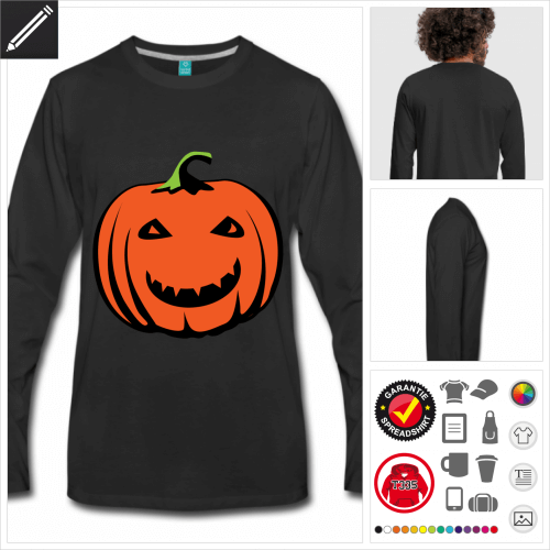 schwarzes Jack o' Lantern T-Shirt online zu gestalten