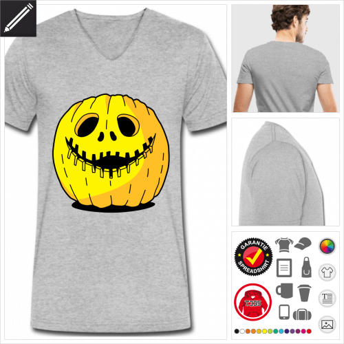 basic Halloween Krbis T-Shirt gestalten, Druck ab 1 Stuck