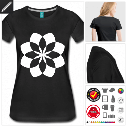 basic Lotosblume T-Shirt selbst gestalten. Druck ab 1 Stuck