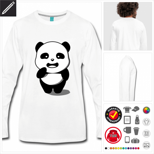 Mnner Lustiger Panda Kawaii T-Shirt online gestalten